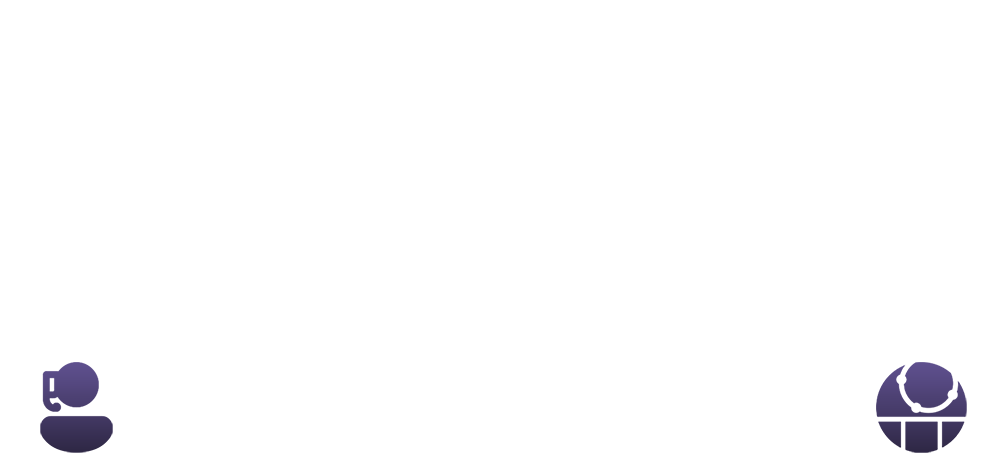 Blue circle showing three business figures around a table with a blueprint, symbolizing collaborative planning and teamwork.